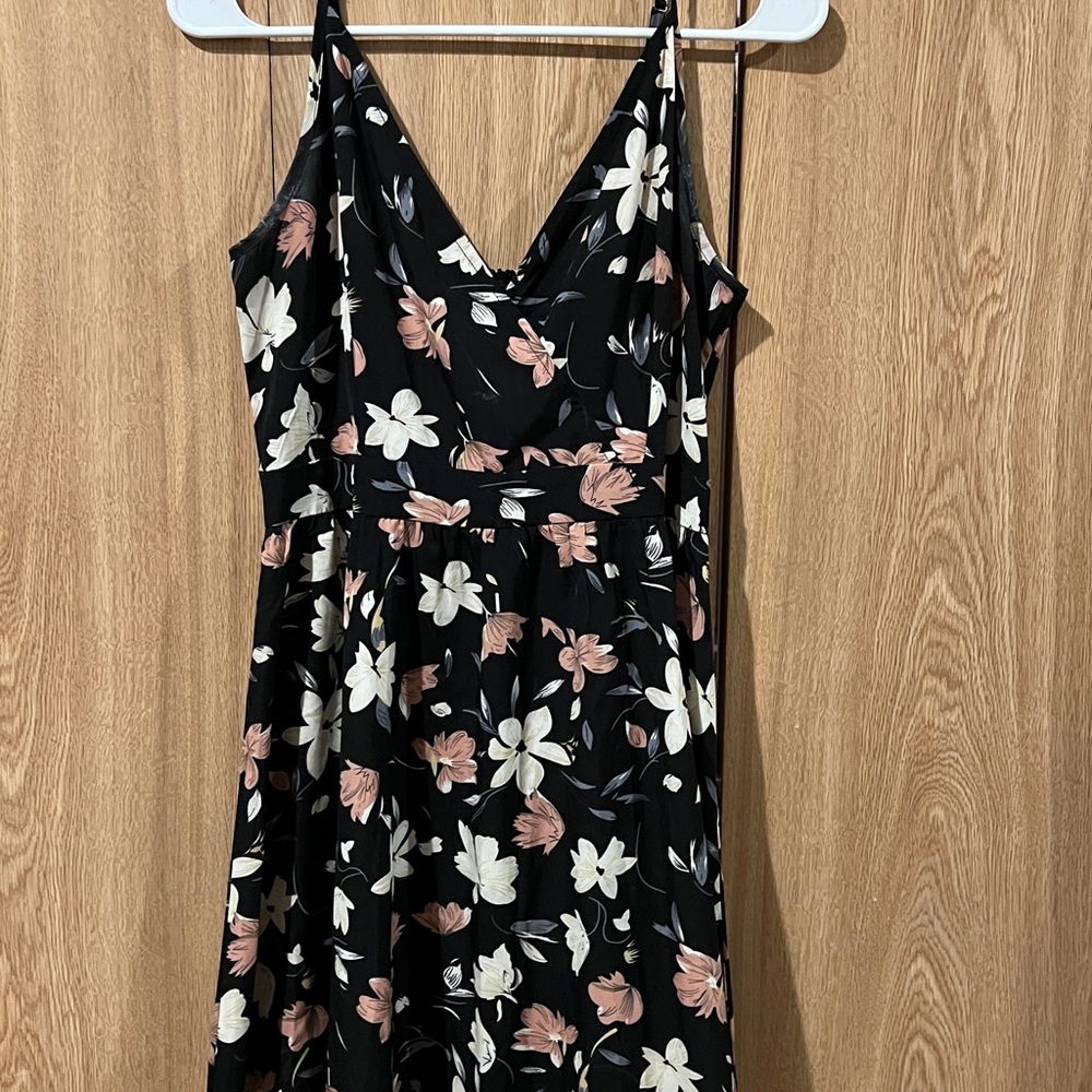 SHEIN Black Dress with Floral Accents
